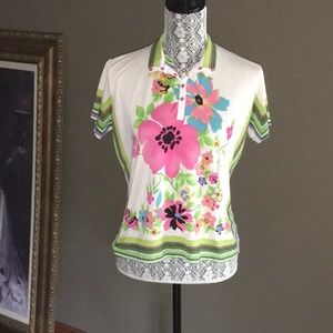FLOWER VINTAGE LOOK TOP